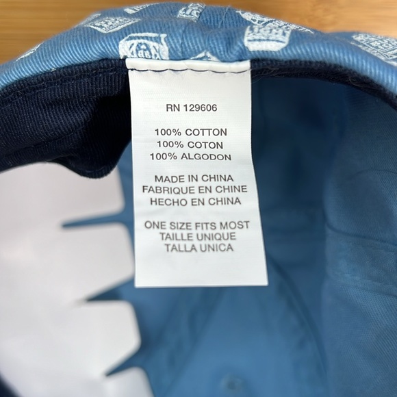 Bud Light Baseball Cap All Over Logo Blue Buckle Back Pattern Beer Hat NEW - Picture 12 of 16